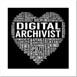 Digital Archivist Heart Posters and Art